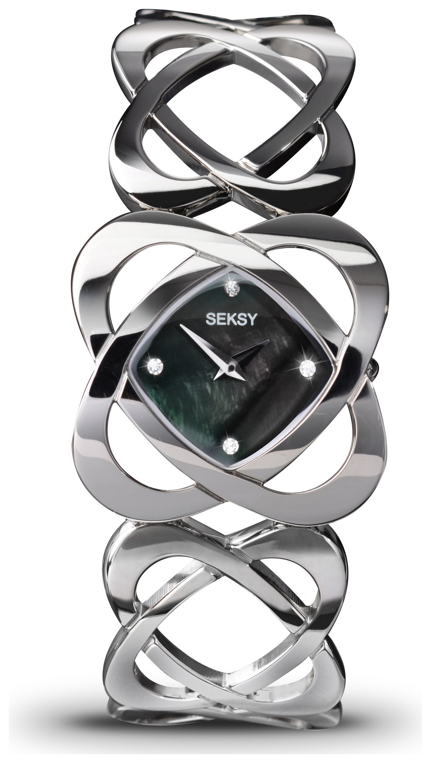 Seksy Ladies Silver Stainless Steel Bracelet Watch