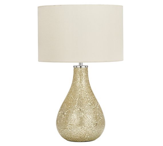 Argos Home Eloise Crackle Table Lamp - Champagne