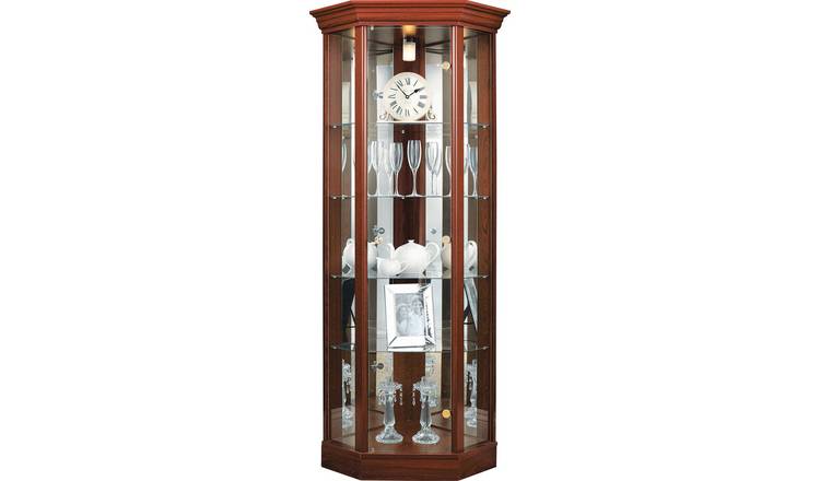 Buy Argos Home Glass Corner Display Cabinet Mahogany Effect