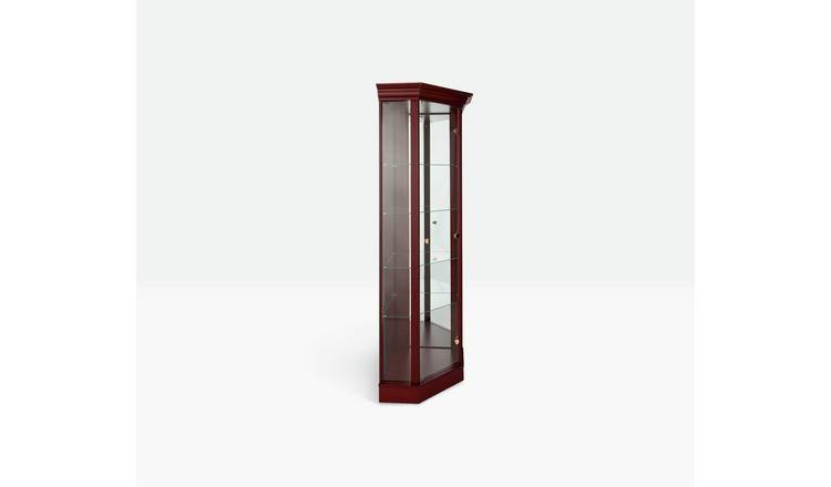 Buy Argos Home Glass Corner Display Cabinet Mahogany Effect
