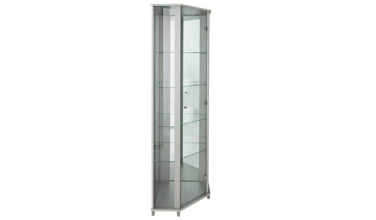 Buy Argos Home 1 Glass Dr Corner Display Cabinet Silver Effect