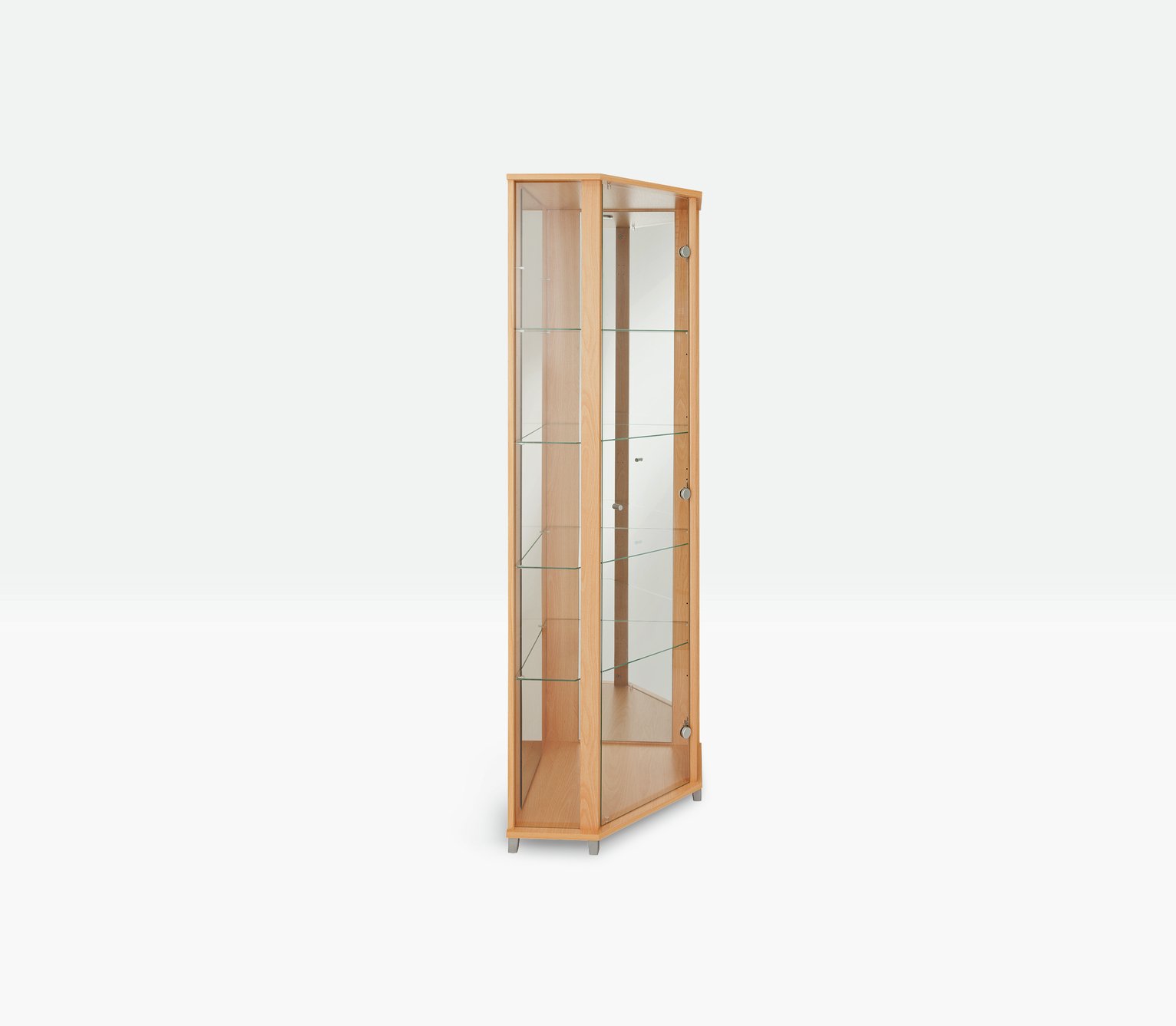 Argos Home 1 Glass Dr Corner Display Cabinet Beech Effect