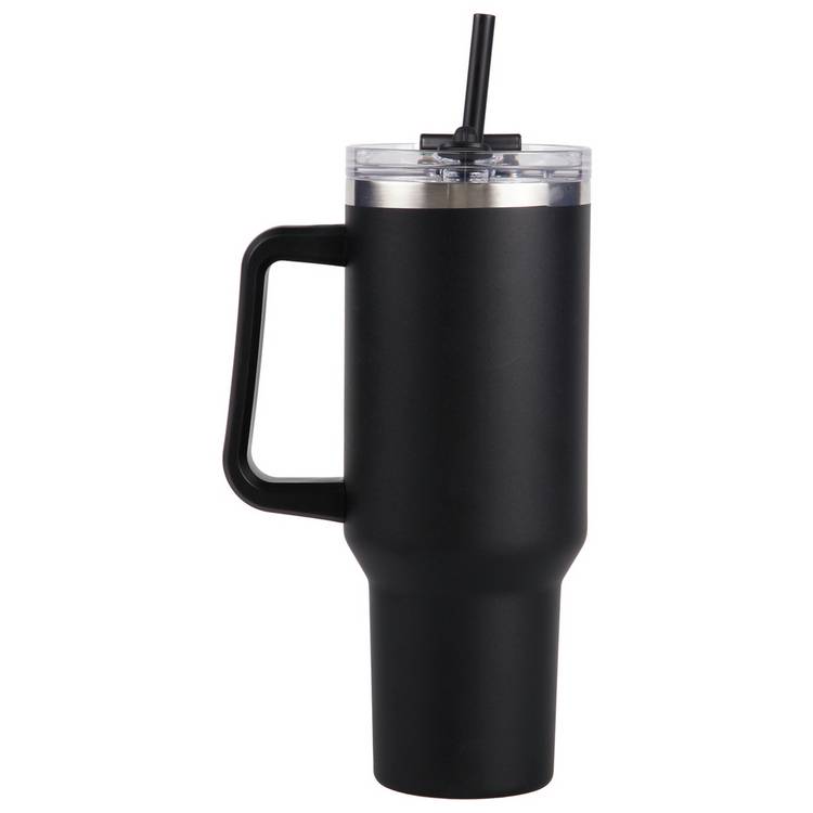Home Black Handle Stainless Steel Travel Coffee Mug - 1180ml 0