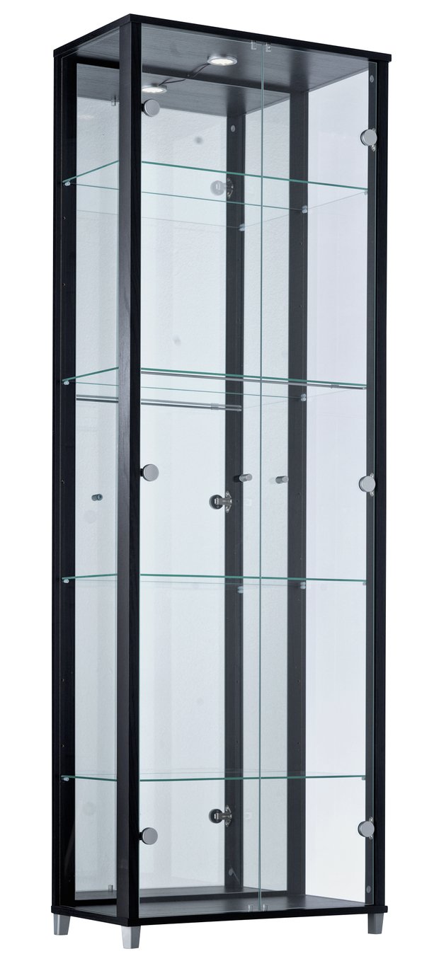 Argos Home 2 Door Glass Display Cabinet - Black