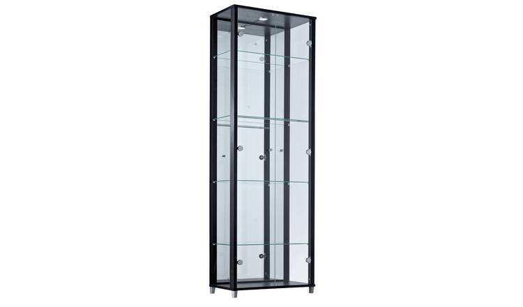 2 door deals glass display cabinet