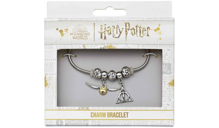  Harry Potter Silver Plated Charm Bracelet with 2 x