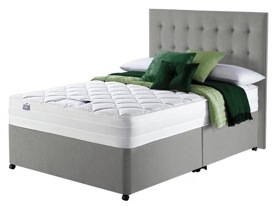 Silentnight Knightly 2000 Luxury Kingsize Divan Bed - Grey