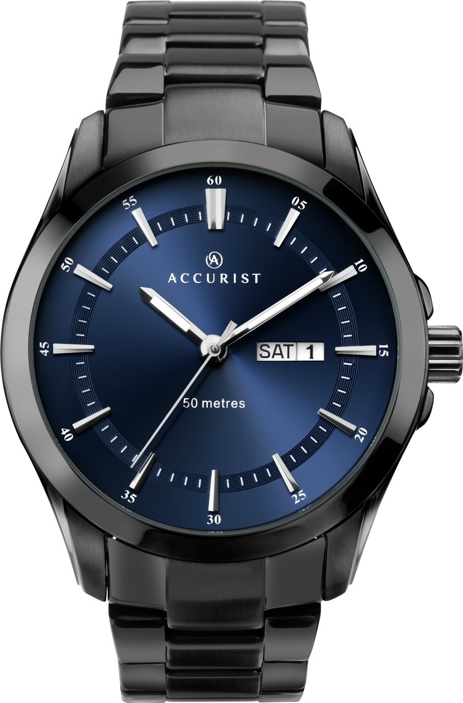 Accurist black online watch