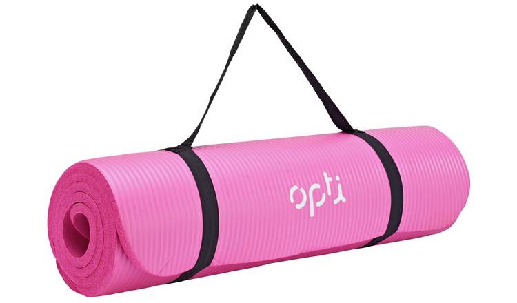  1/3 Pink Yoga Mat Thick, Yoga Set for Beginners