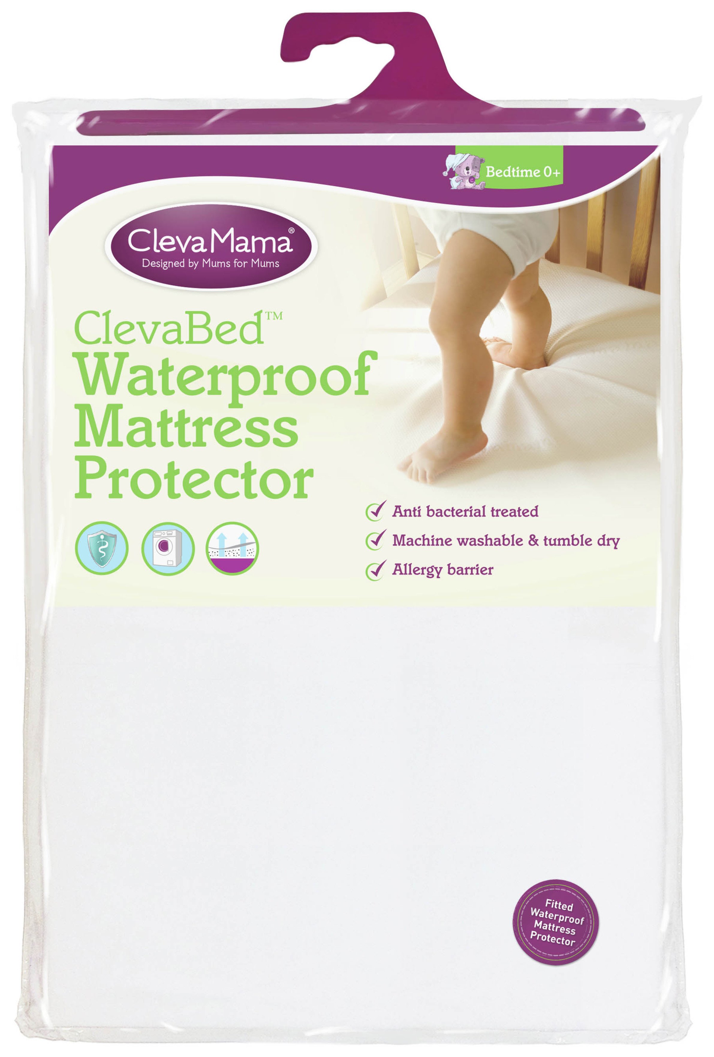 Clevamama Cotton Waterproof Mattress Protector - Double.