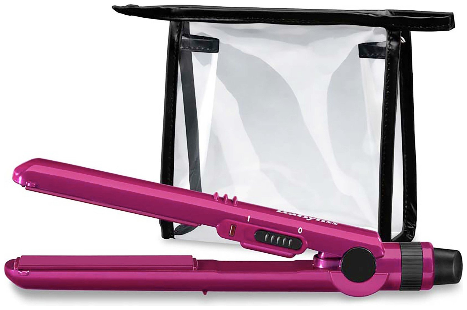 BaByliss 2861BAU Nano Travel Hair Straightener with Bag-Pink