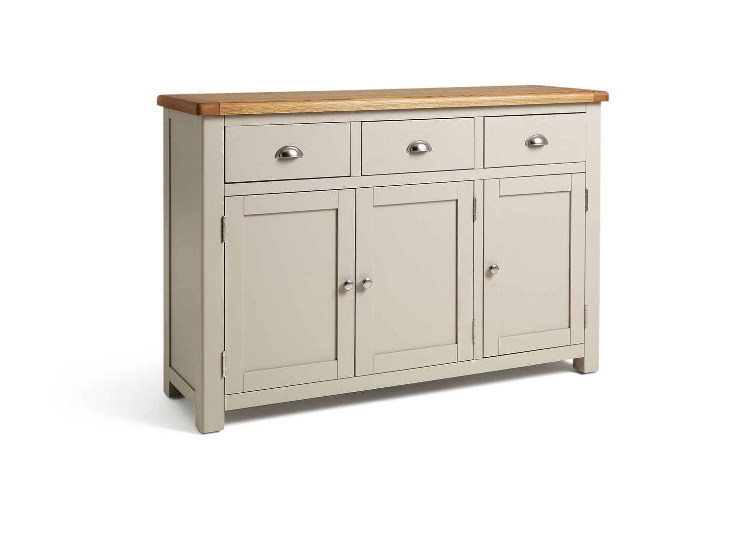 Habitat Kent 3 Door Oak & Oak Veneer Sideboard - Two Tone