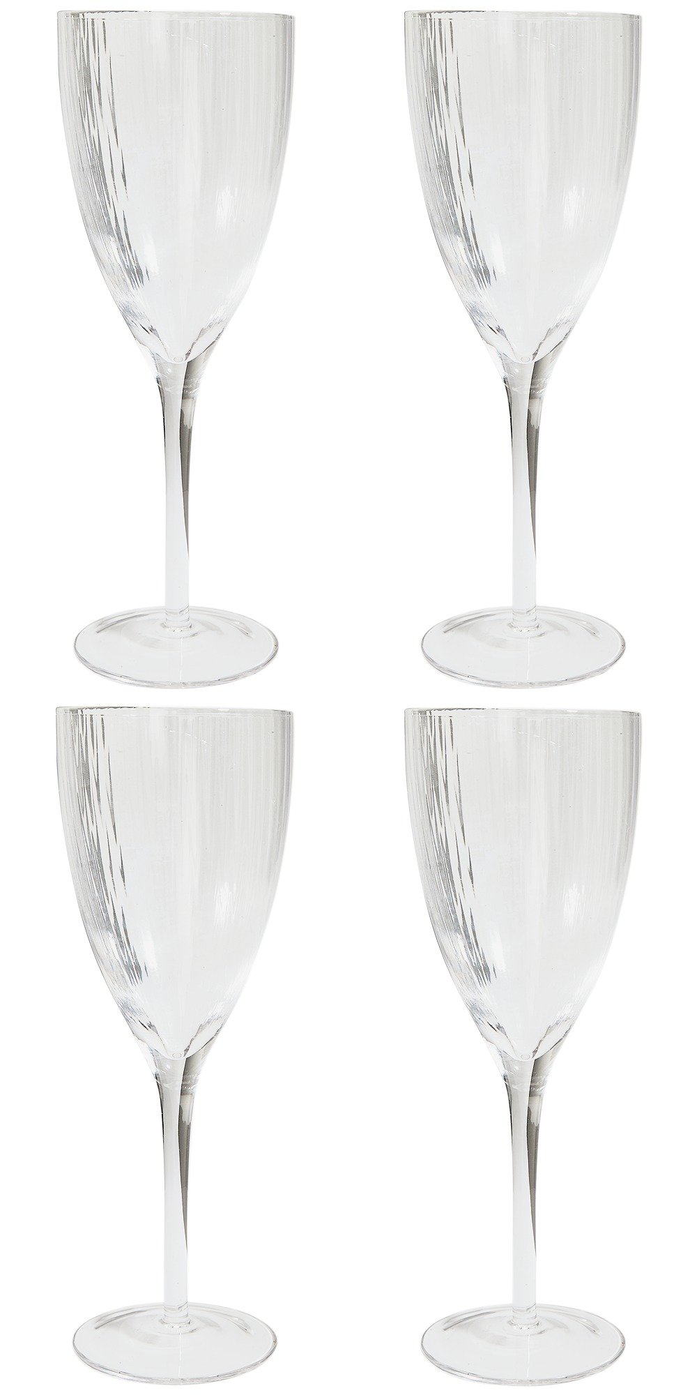 Heart of House Monaco Set of 4 Ribbed Wine Glasses