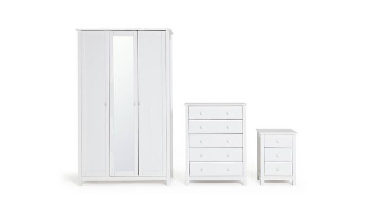 Argos 3 deals door white wardrobe