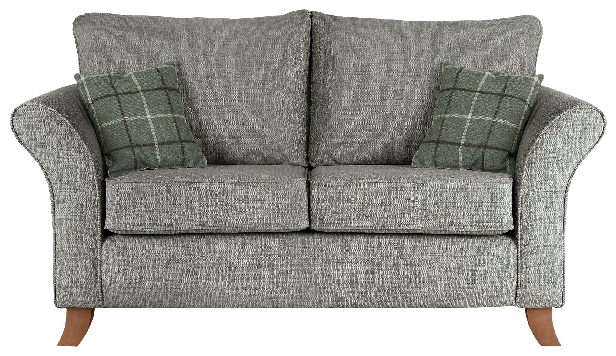 Argos Home Kayla 2 Seater Fabric Sofa - Light Grey