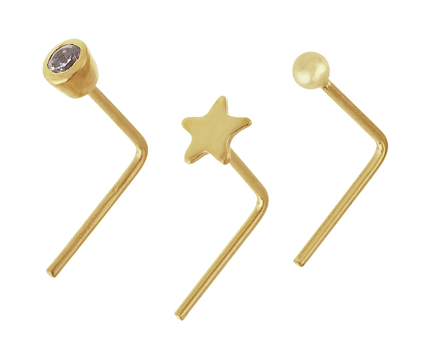 Argos 9ct deals gold nose studs