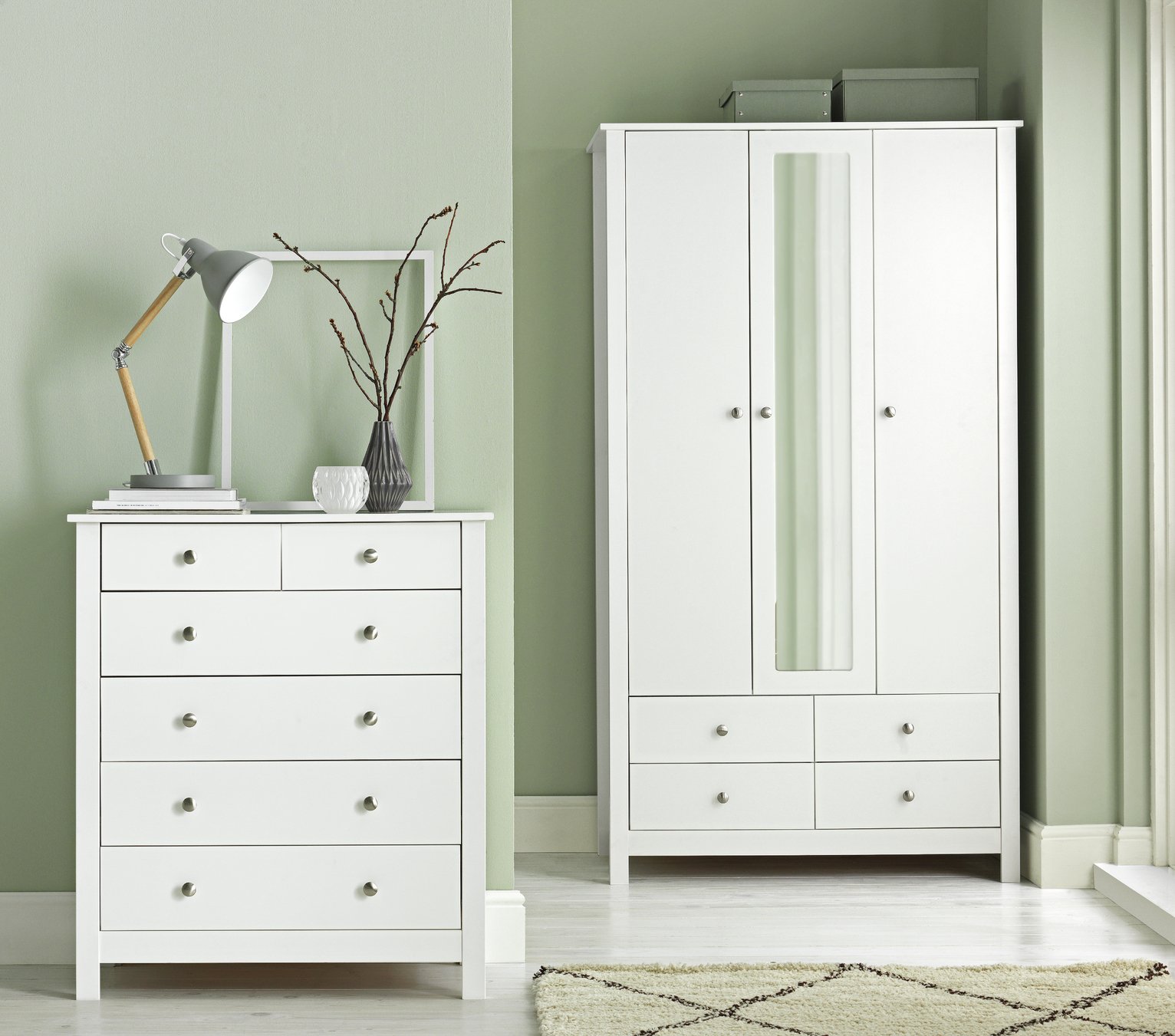 Argos Home Osaka 3 Door 4 Drawer Mirror Wardrobe Reviews Updated June