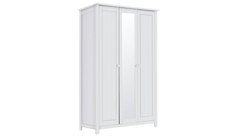 Argos Home New Scandinavia 3 Door Mirrored Wardrobe - White