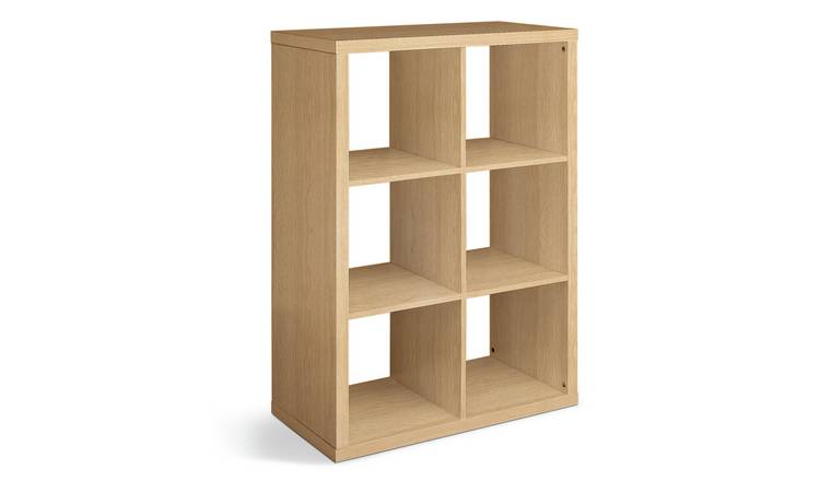 Oak shop cube shelf