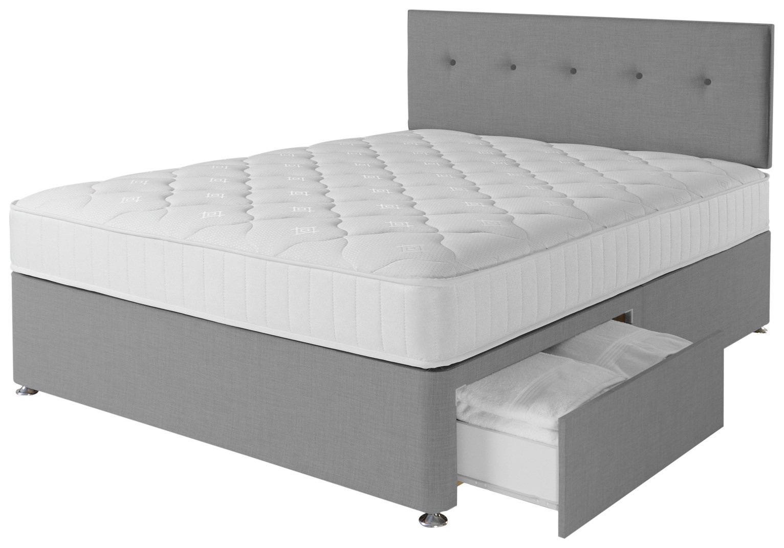 Argos Home Dalham 800 Pocket Memory 2Drw Grey Divan Review