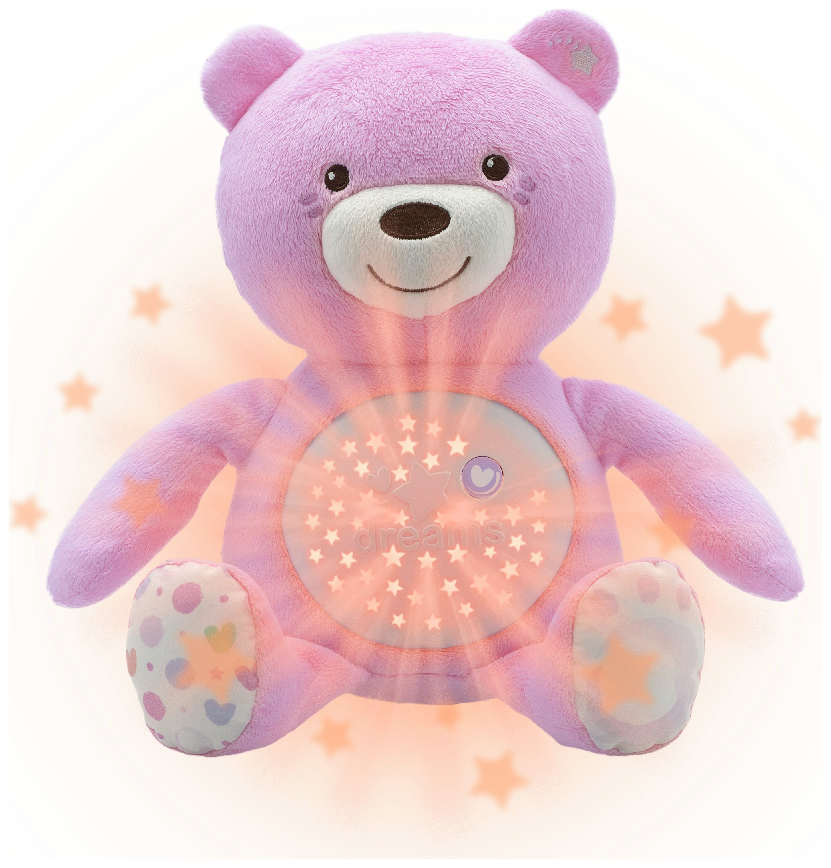 Chicco First Dreams Baby Bear Night Projector - Pink.
