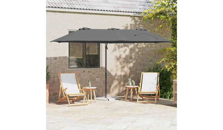Walplus Polyester Sun Shade - Anthracite - 372 x 198 x 243 cm