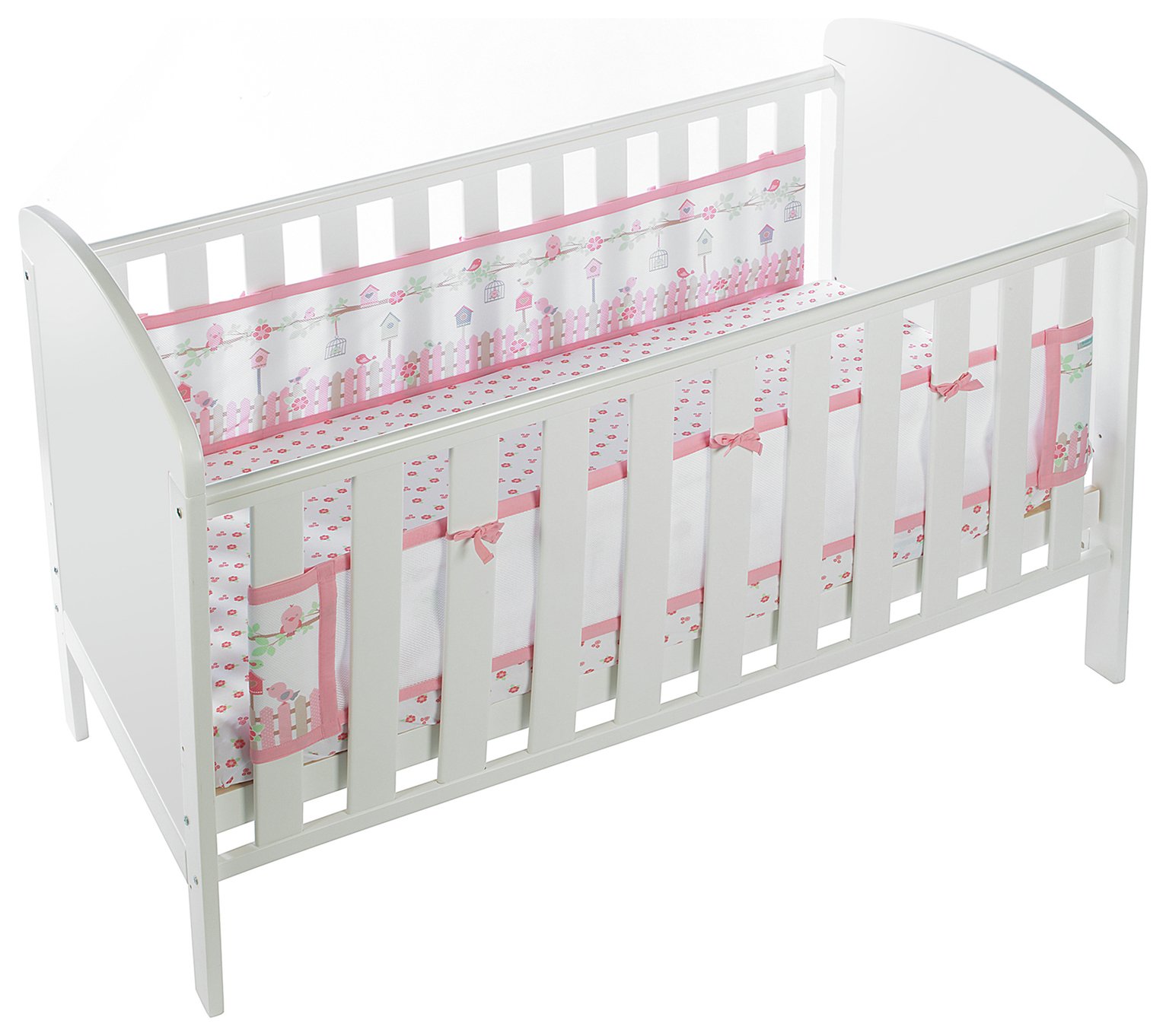 BreathableBaby Liner for Solid End Cot - English Garden