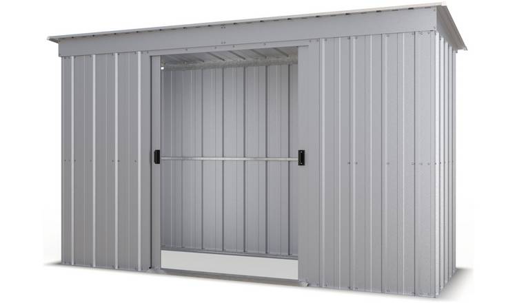 buy yardmaster 10 x 4 pent metal shed sheds argos