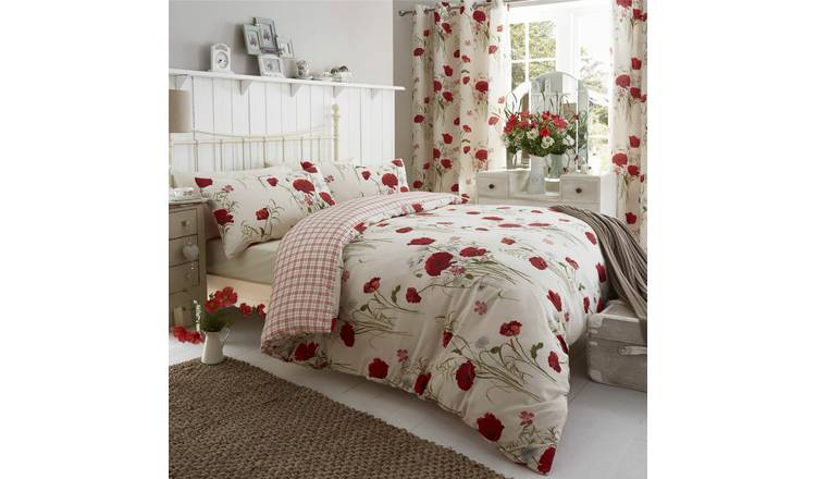 Buy Catherine Lansfield Wild Poppies Bedding Set Kingsize Argos
