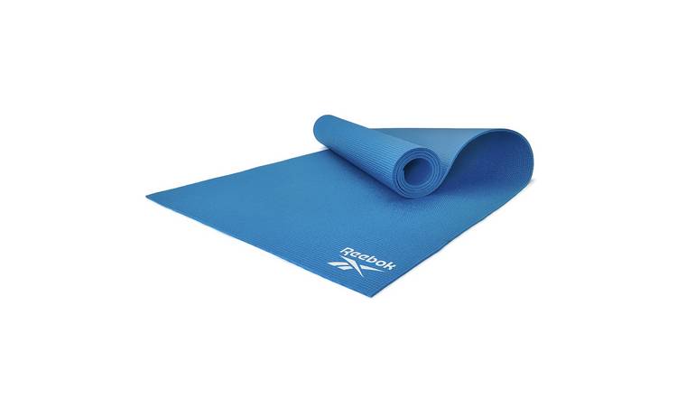 Buy Reebok 4mm PVC Yoga Exercise Mat Blue Exercise and yoga mats Argos