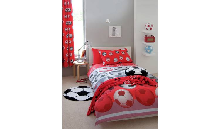 Buy Catherine Lansfield Red Football Bedding Set Single Argos