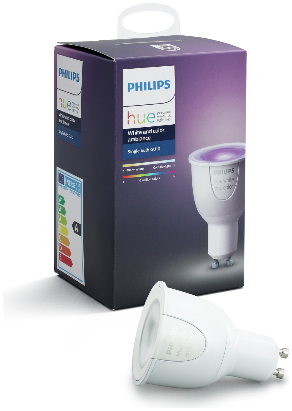 Philips Hue White and Colour Ambiance GU10 Single Bulb. Review