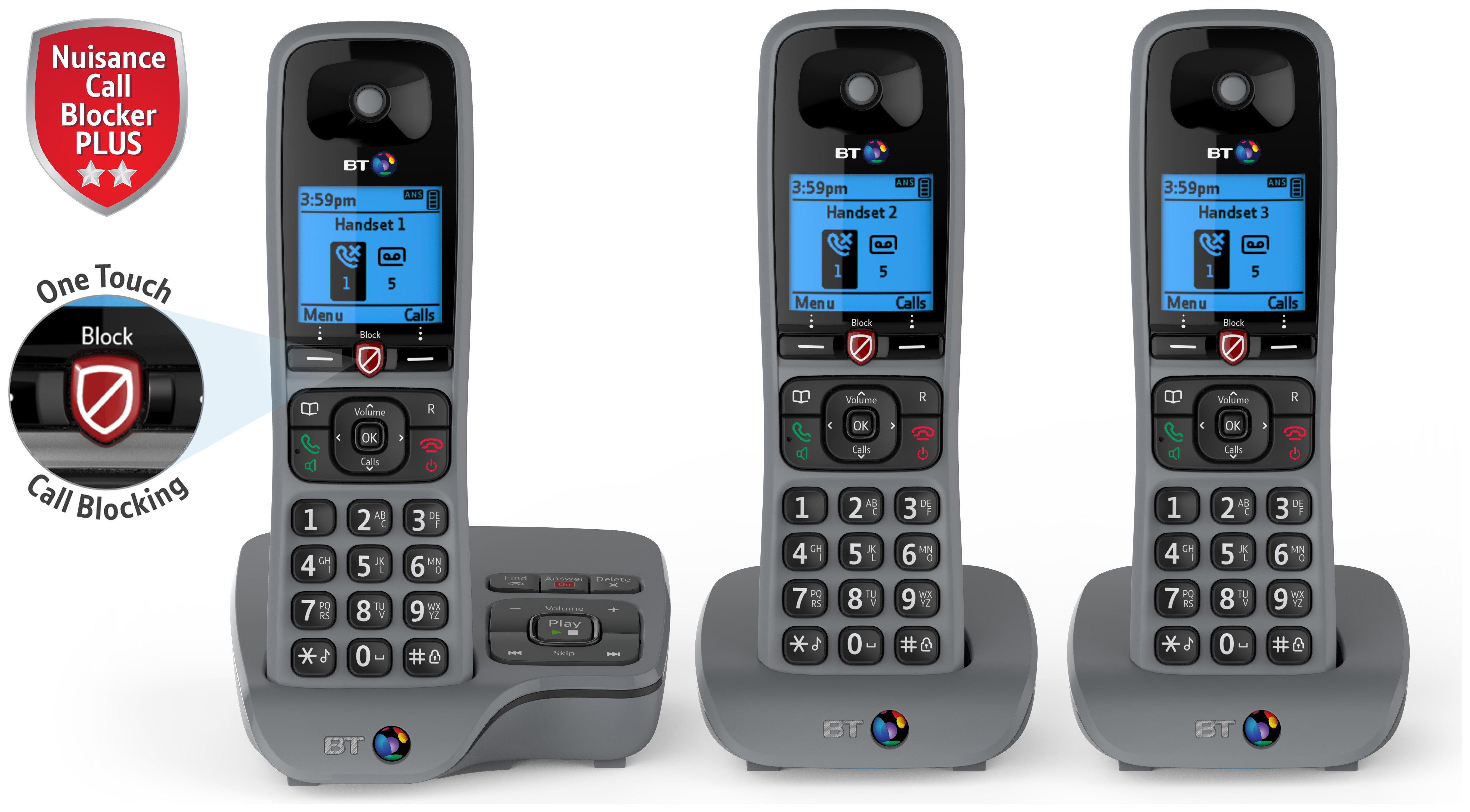 BT 6590 Cordless Telephone with Answer Machine - Triple