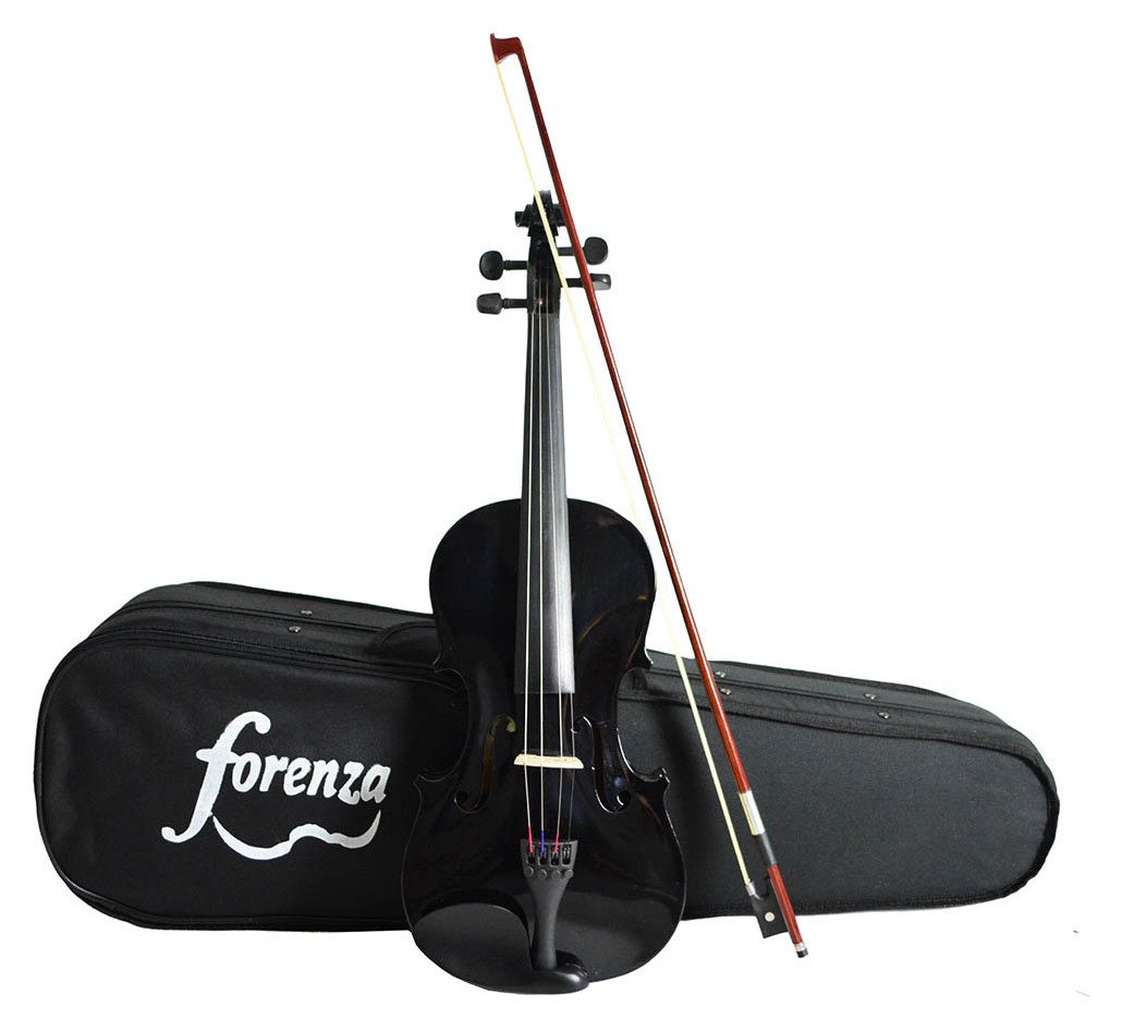 Forenza Uno Series 3/4 Size Violin - Black