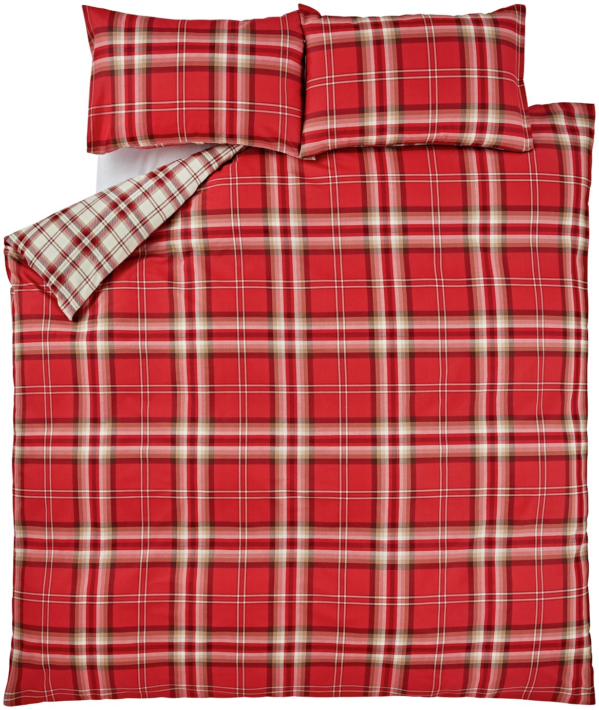 Catherine Lansfield Kelso Red Tartan Bedding Set - Double