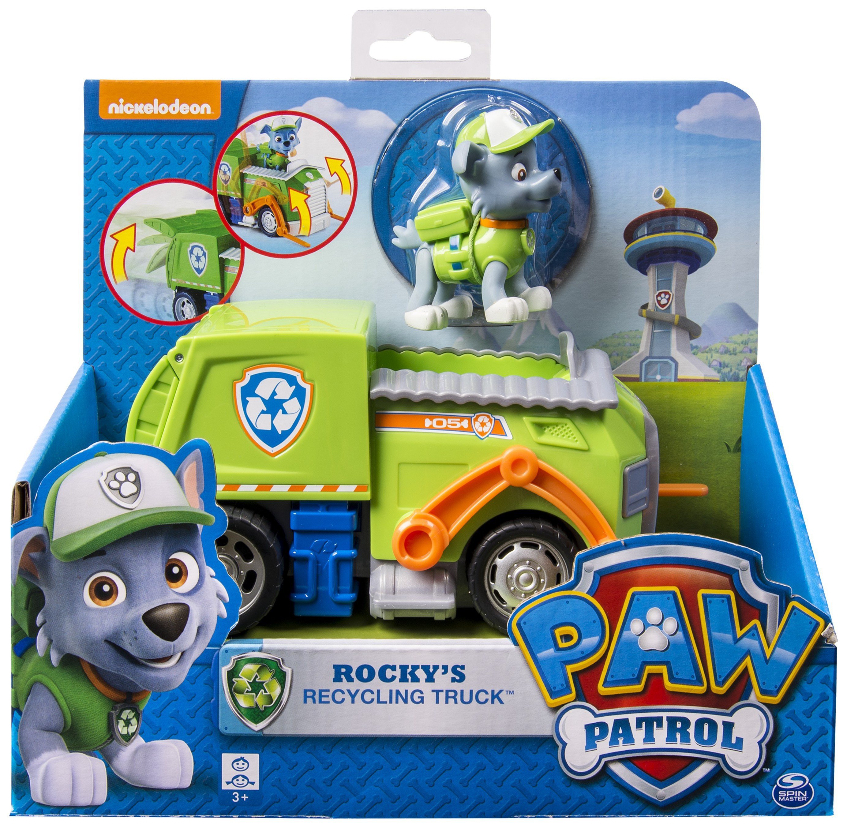 Paw Patrol Vehicle and Pup - Rocky's Recycling Truck (6174497) | Argos ...