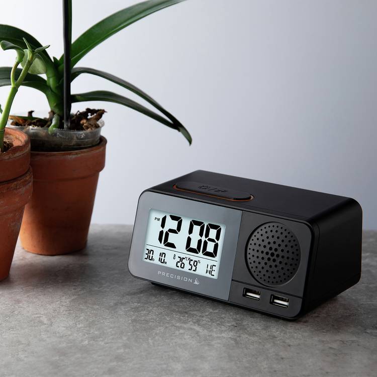 Precision Radio Controlled USB Dual Alarm Clock 0