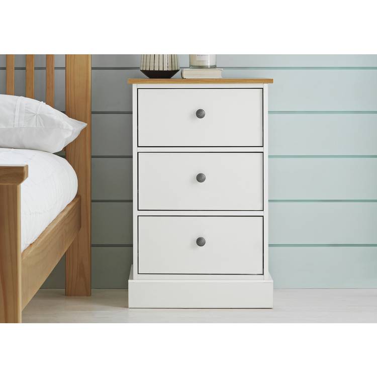 Argos Home Kensington Bedside Table - Oak Effect & Ivory 0