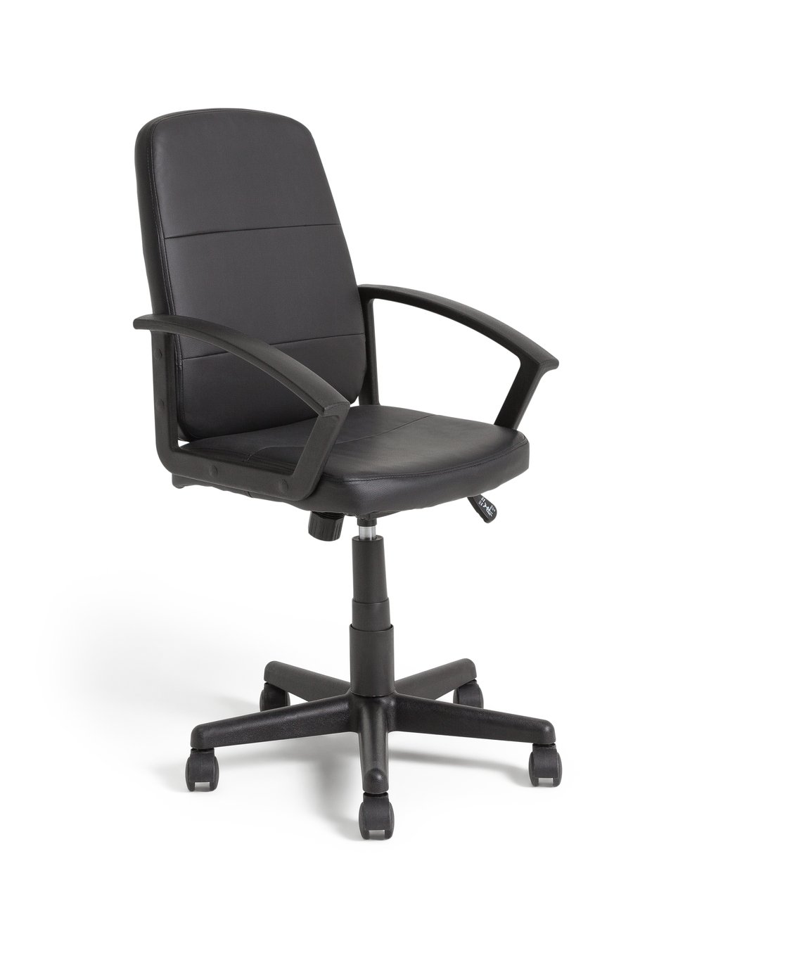 Habitat Brixham Faux Leather Office Chair - Black