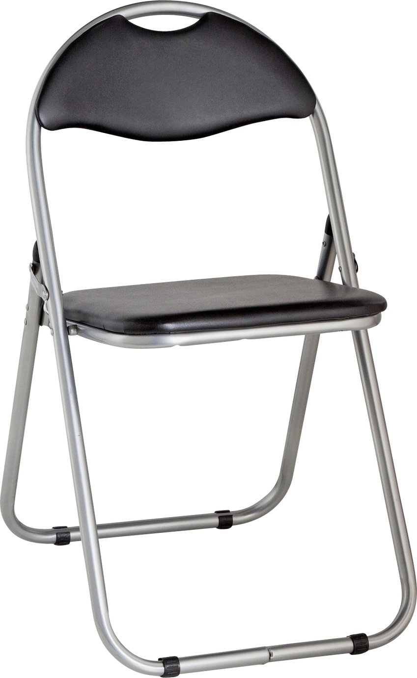 folding chairs black padded