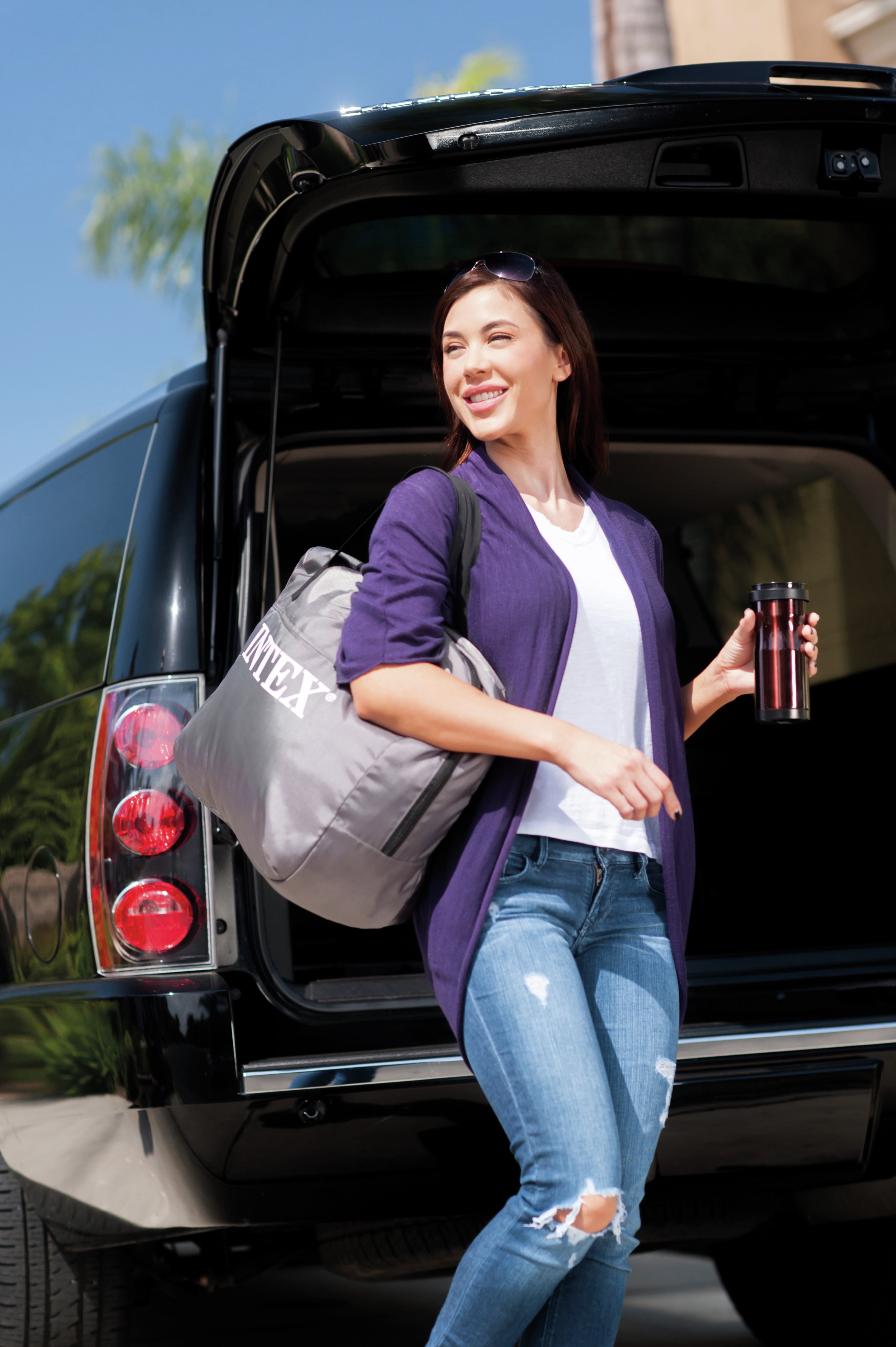 Intex Queen Deluxe Pillow Rest Raised Air Bed with Pump Reviews