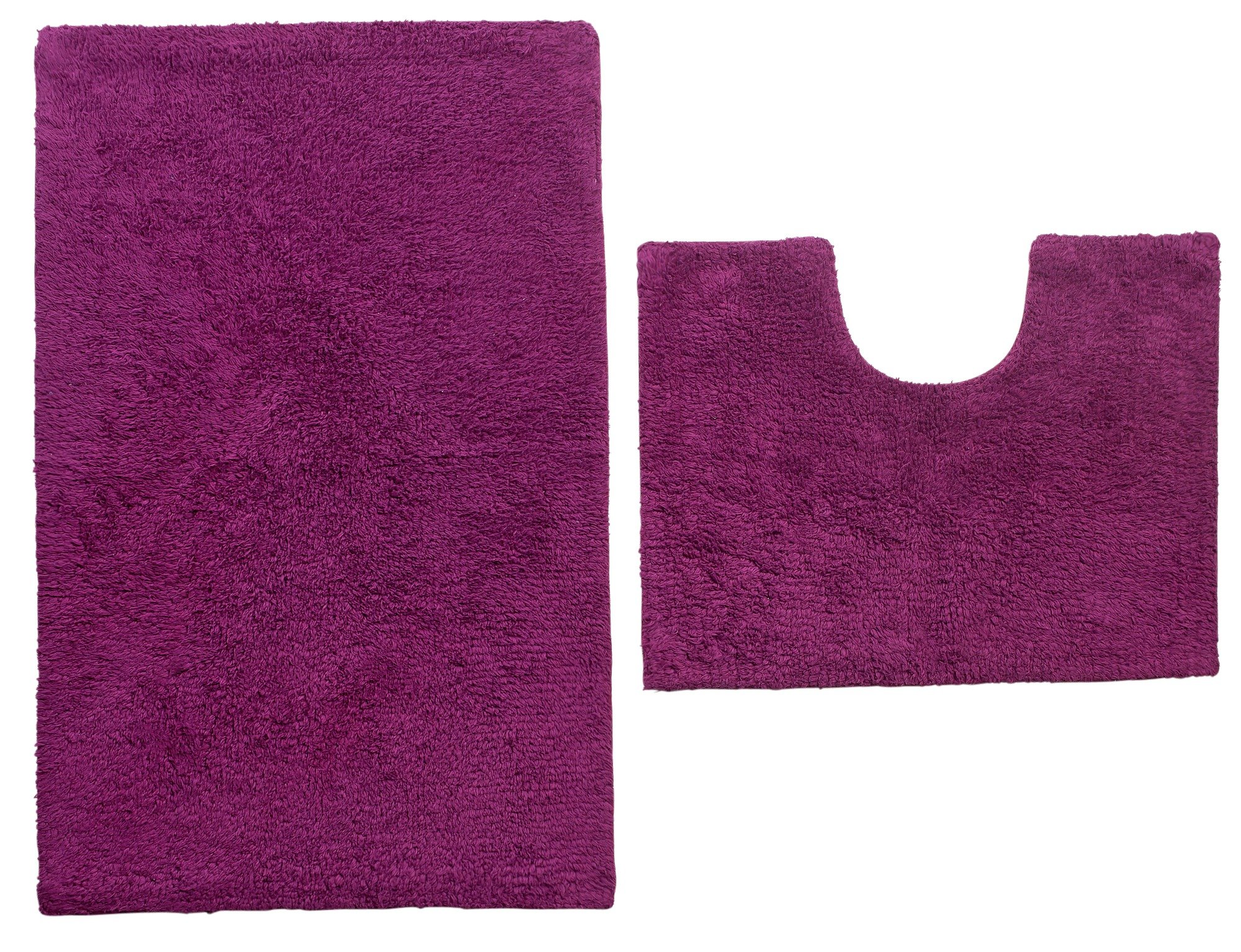 ColourMatch Bath and Pedestal Mat Set - Grape