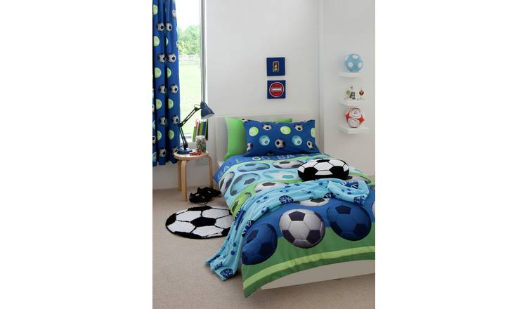 Buy Catherine Lansfield Blue Football Bedding Set Single Kids