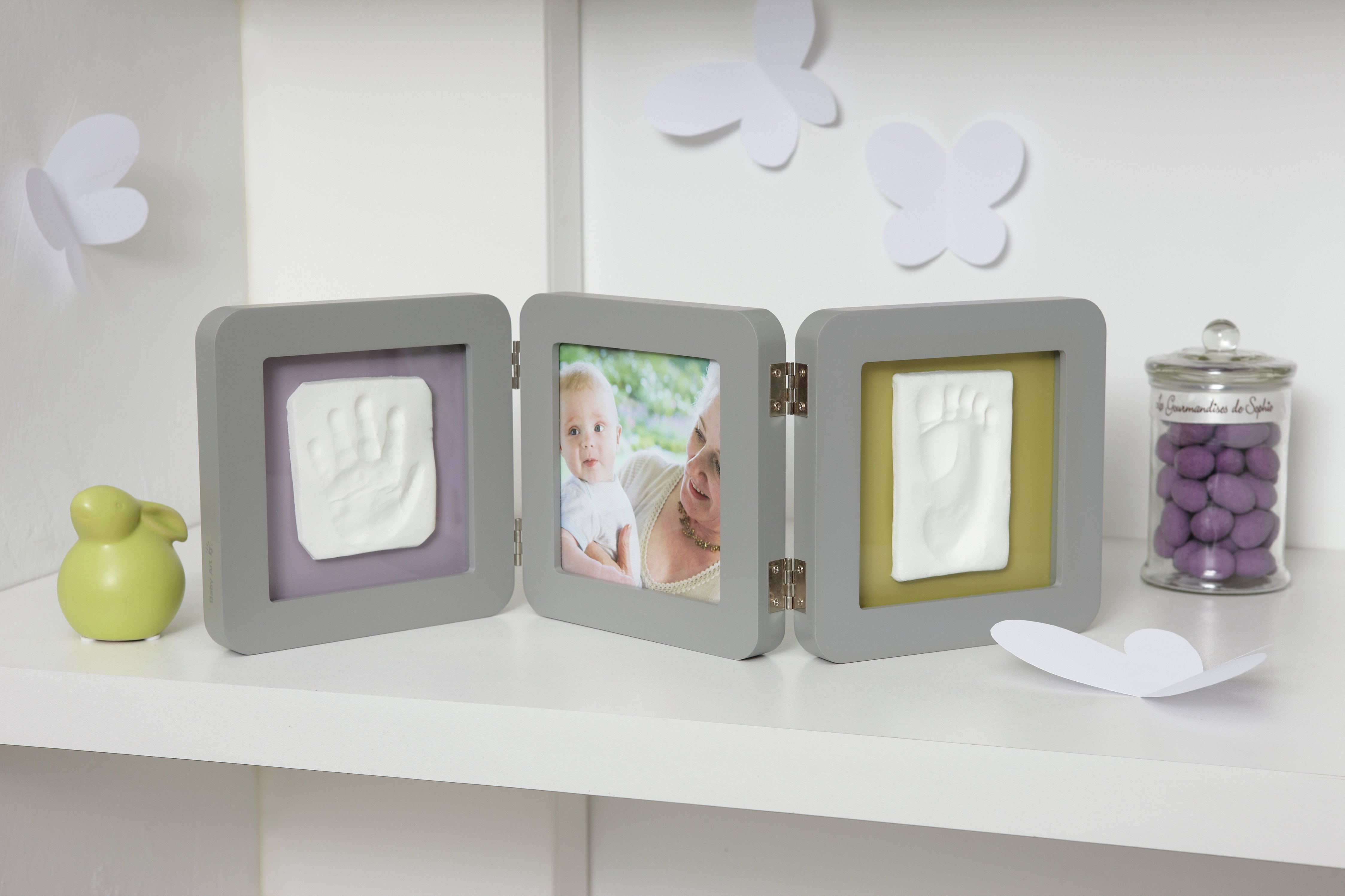 Baby Art My Baby Touch 2 Print Frame - Grey