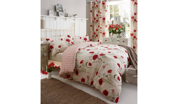 Buy Catherine Lansfield Wild Poppies Bedding Set Double Duvet