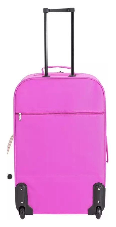 pink soft luggage