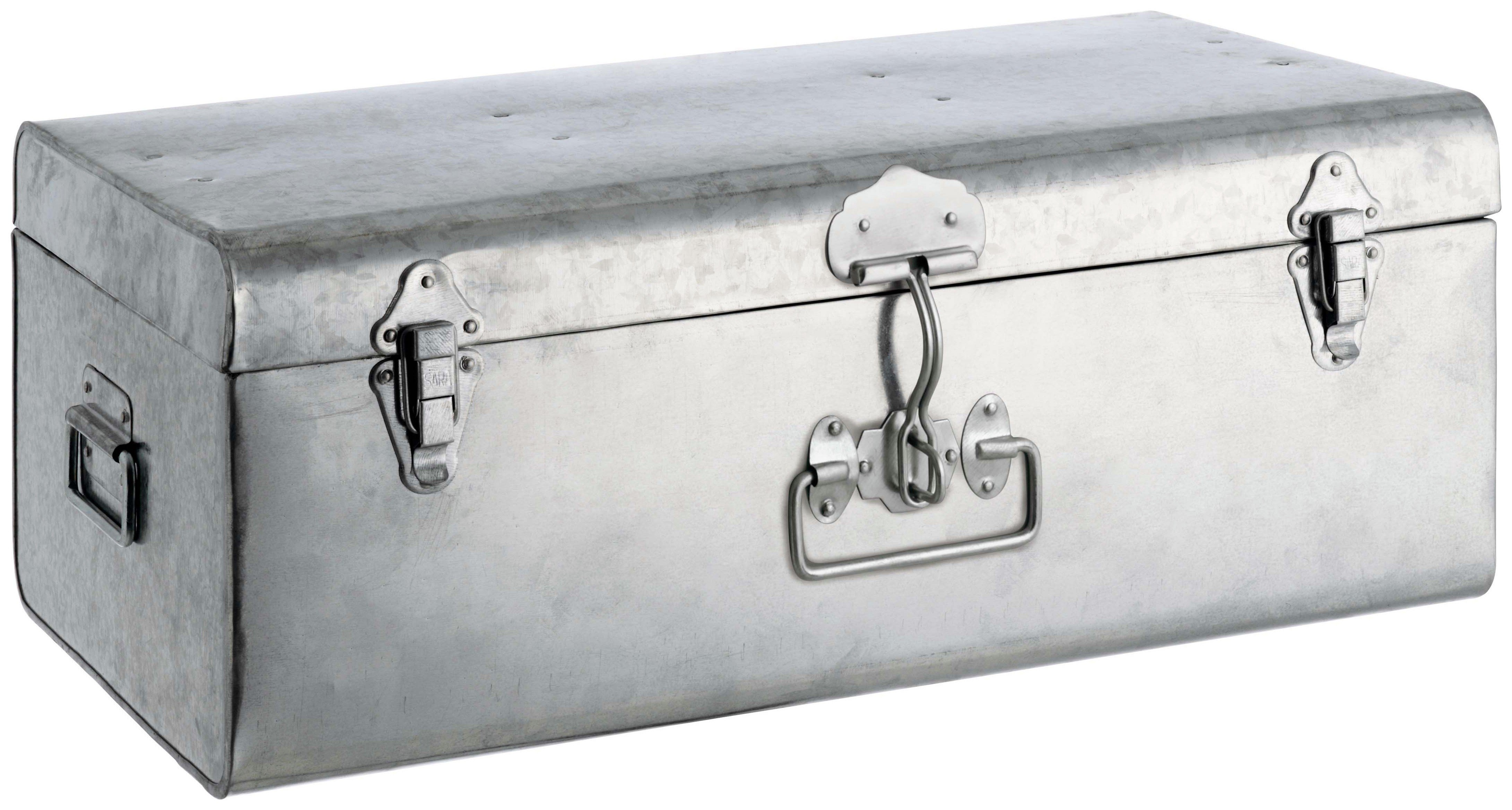 Habitat Large Galvanised Trunk - Silver