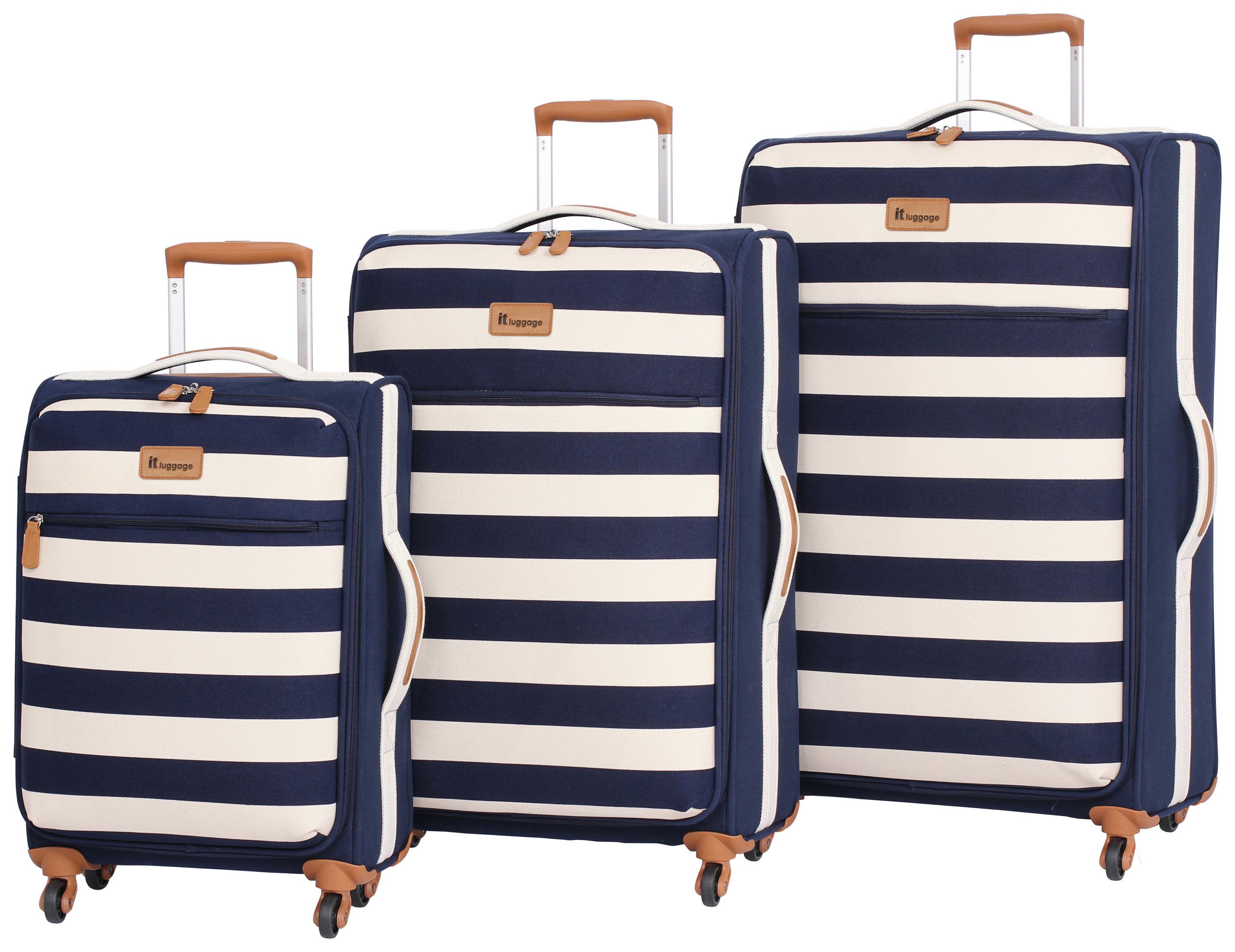 IT Luggage Lightweight Large 4 Wheel Suitcase Nautical (6186447