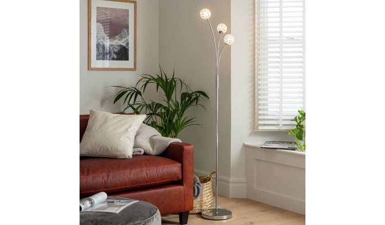 Argos chrome on sale floor lamp