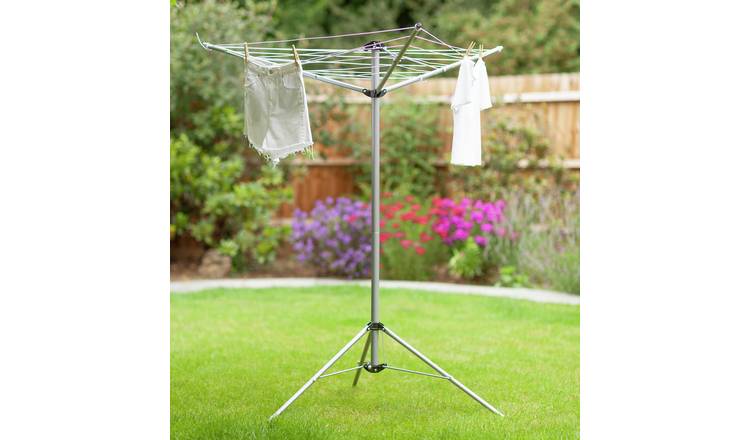 Argos Home Freestanding 16m 3 Arm Rotating Airer and Bag